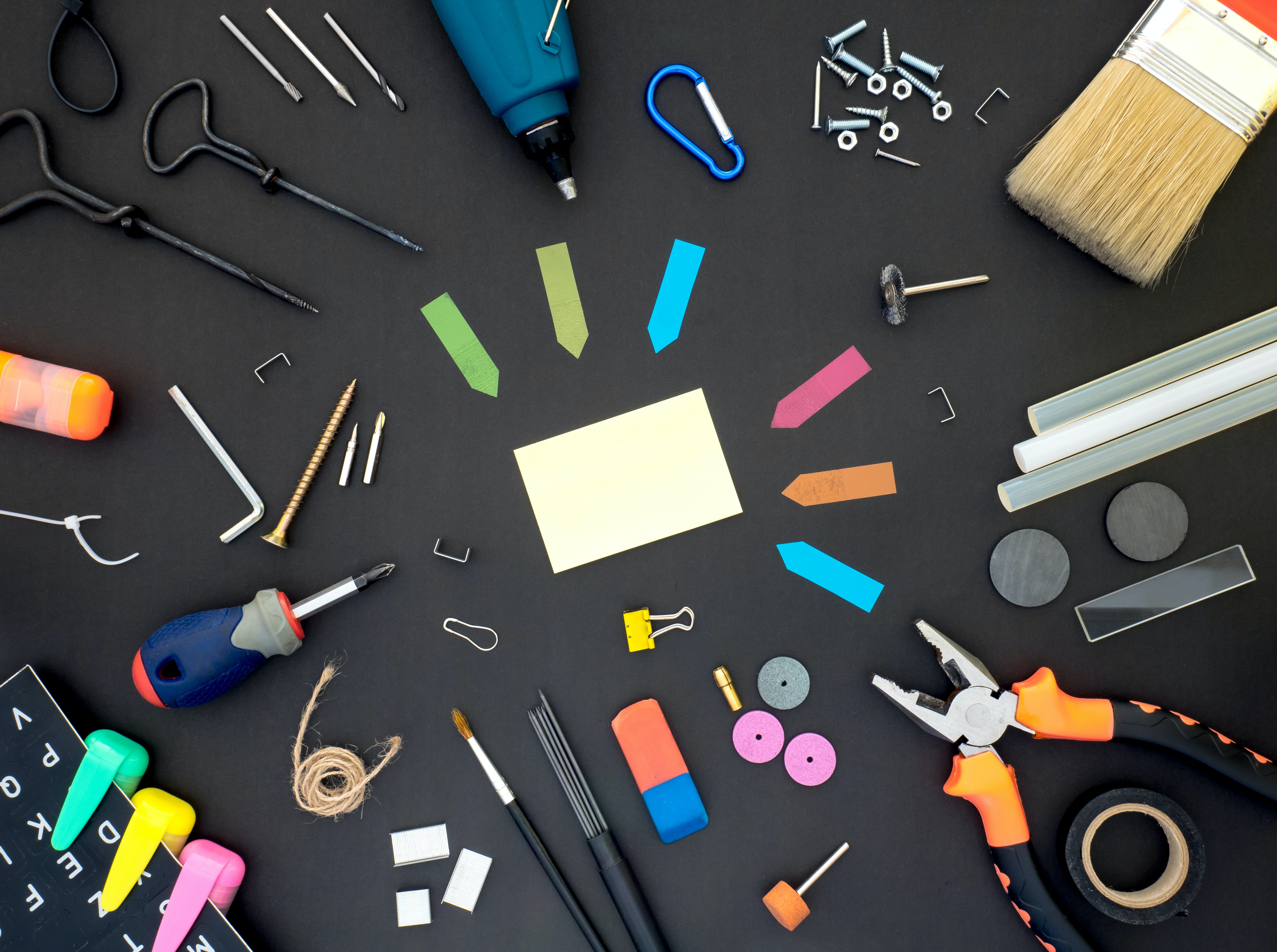 Various tools on a table